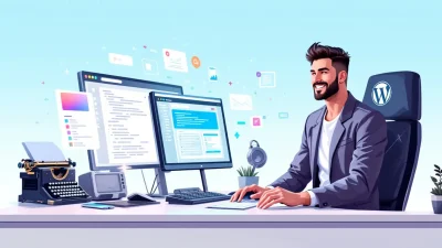 WordPress freelance jobs illustration showing a freelancer mastering projects