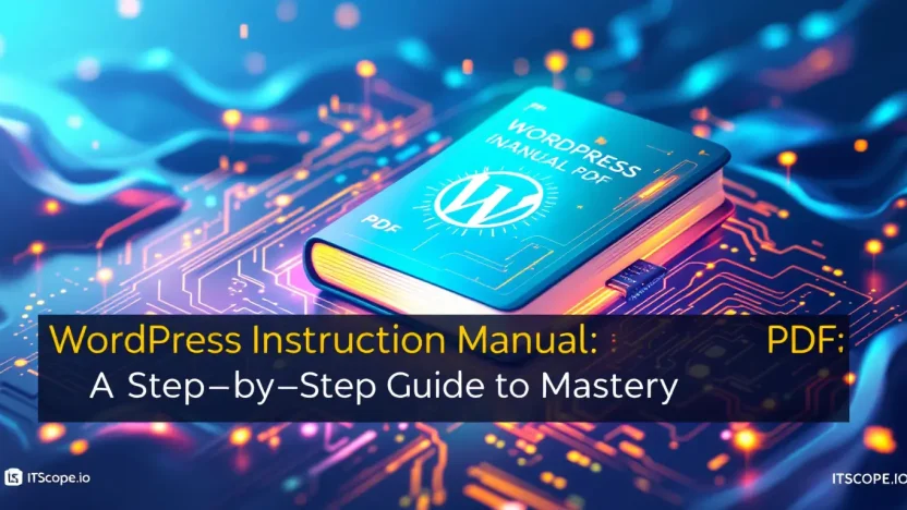 WordPress Instruction Manual PDF illustration depicting step-by-step guidance