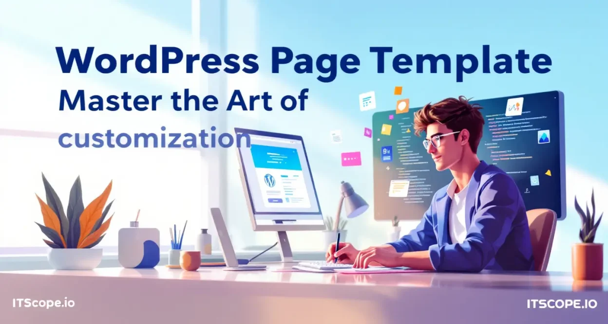 Creative WordPress Page Template illustration showcasing customization concepts