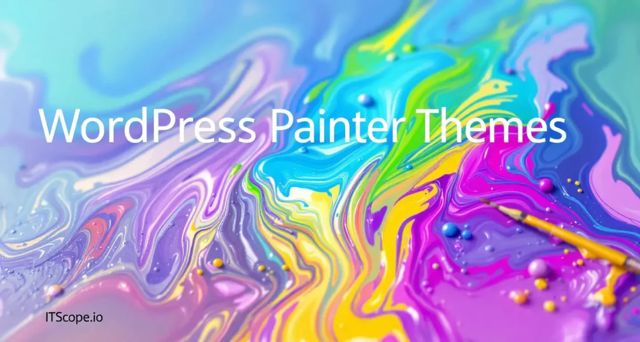 WordPress Painter Themes illustration showing vibrant website designs