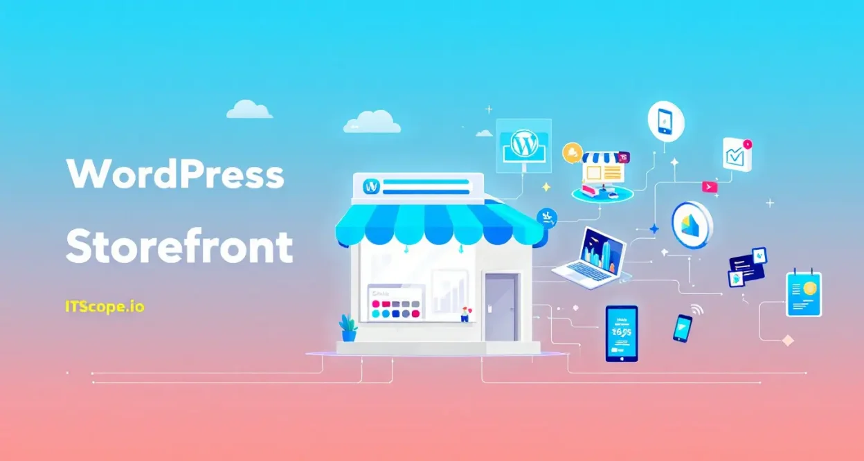 WordPress Storefront Plugin illustration showing e-commerce success strategies