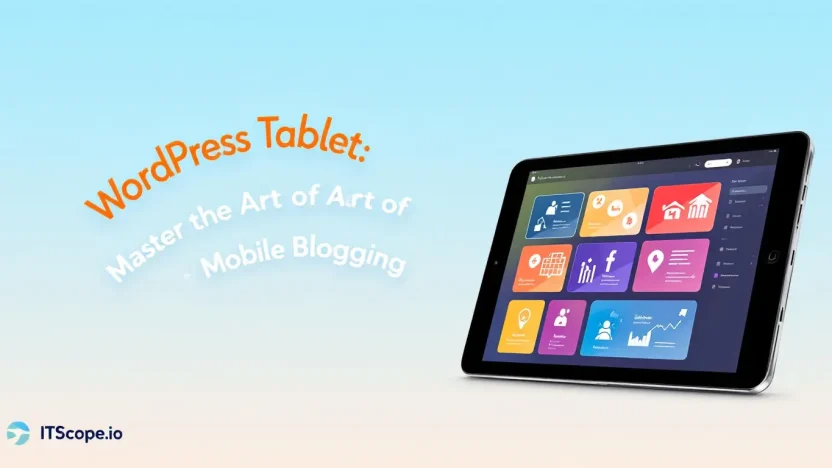 WordPress Tablet showcasing mobile blogging techniques