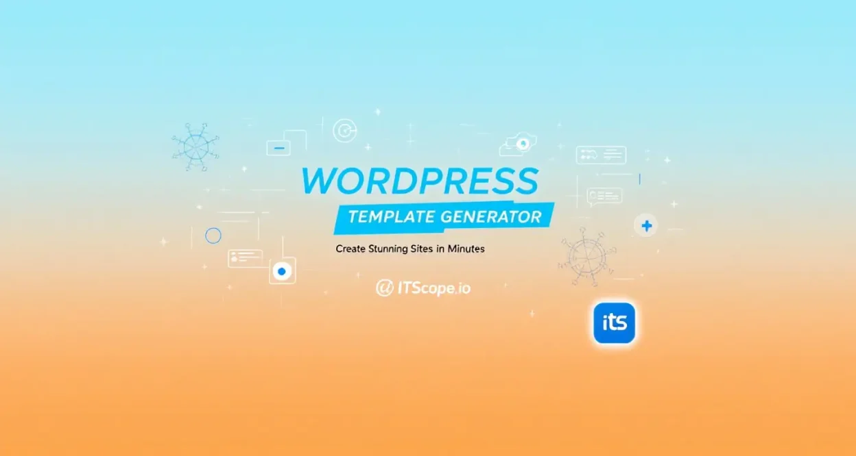 WordPress Template Generator interface showcasing key design elements for crafting stunning websites