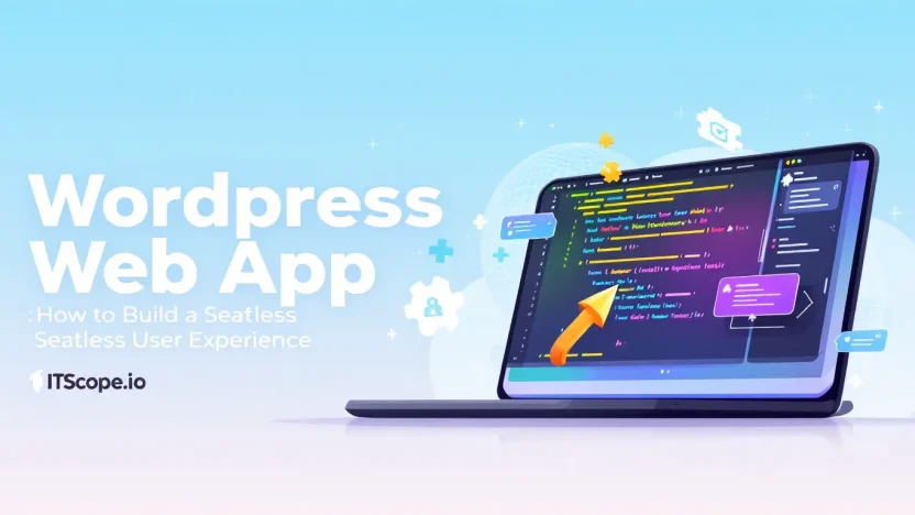 WordPress Web App illustration showing seamless user experience integration