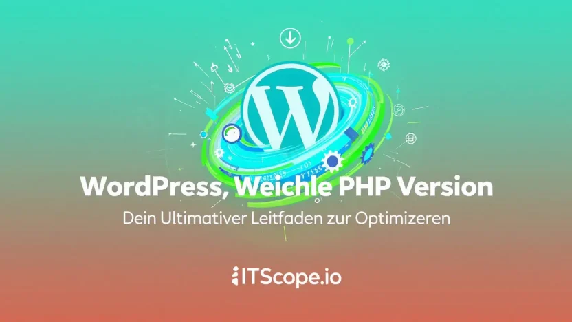 WordPress Welche PHP Version illustration depicting website optimization through PHP