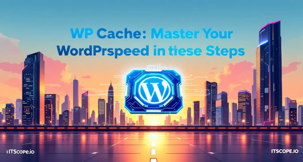 WP Cache illustration showing speed optimization strategies