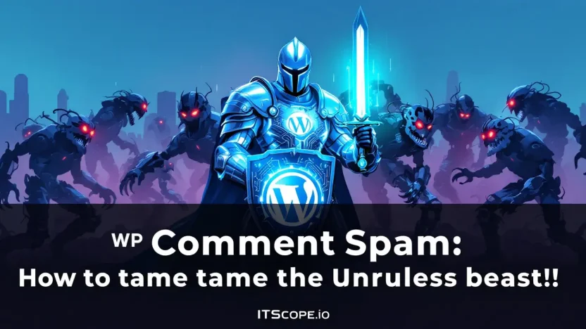 WP Comment Spam illustration of WordPress defending against spam threats