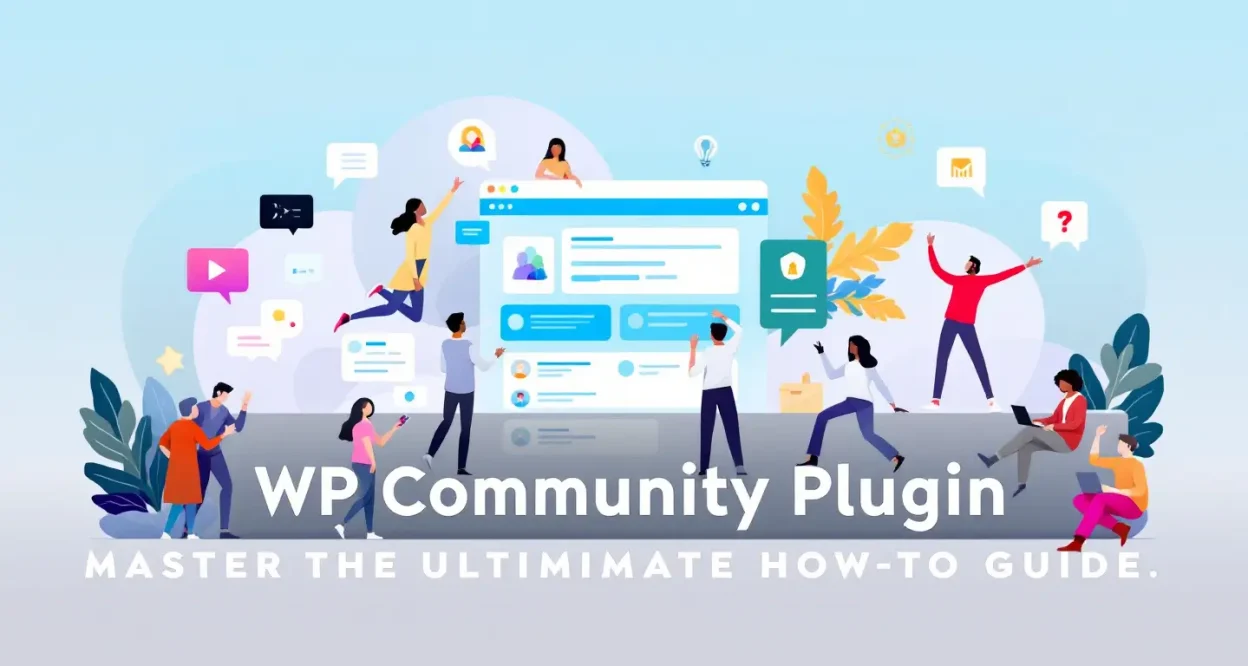 WP Community Plugin guide illustration showcasing community engagement techniques