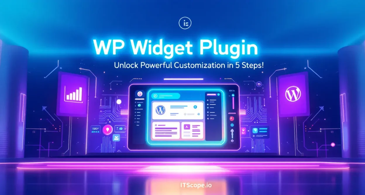 WP Widget Plugin customization illustration showing WordPress dashboard enhancements