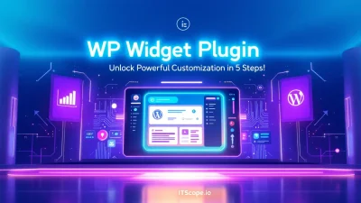 WP Widget Plugin customization illustration showing WordPress dashboard enhancements