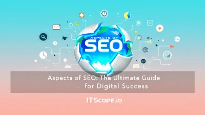 Aspects of SEO illustration showing key SEO components and strategy