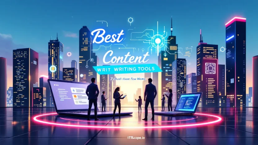 Illustration of the best content writing tools used by professional writers