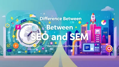 Difference Between SEO and SEM illustration showcasing key distinctions for digital marketers