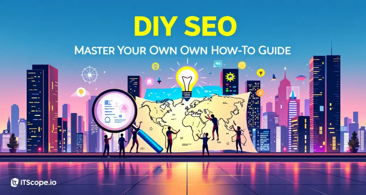 DIY SEO illustration showing key how-to techniques discussed in the blog