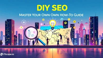 DIY SEO illustration showing key how-to techniques discussed in the blog