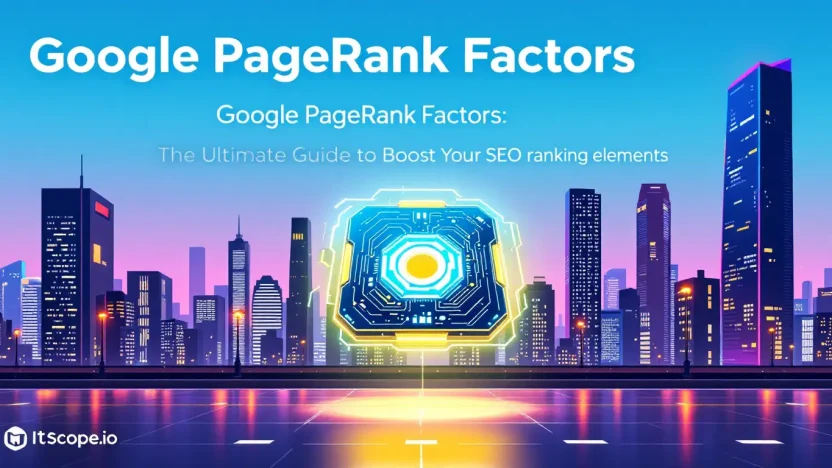 Google PageRank Factors infographic showing vital SEO elements