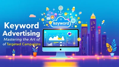 Keyword Advertising illustration depicting targeted campaign strategies