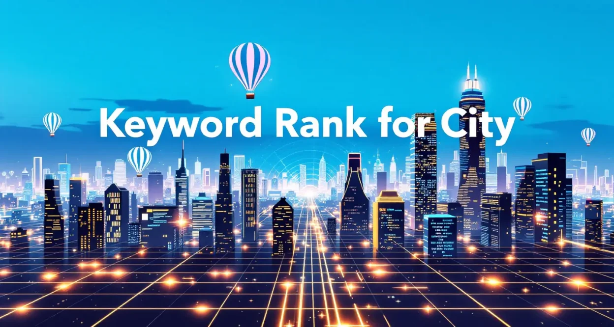 Keyword Rank for City illustration depicting local SEO strategies