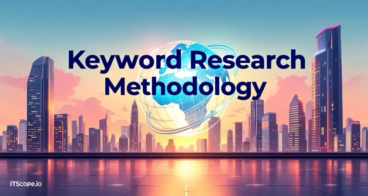 Keyword Research Methodology guide illustration showing SEO techniques