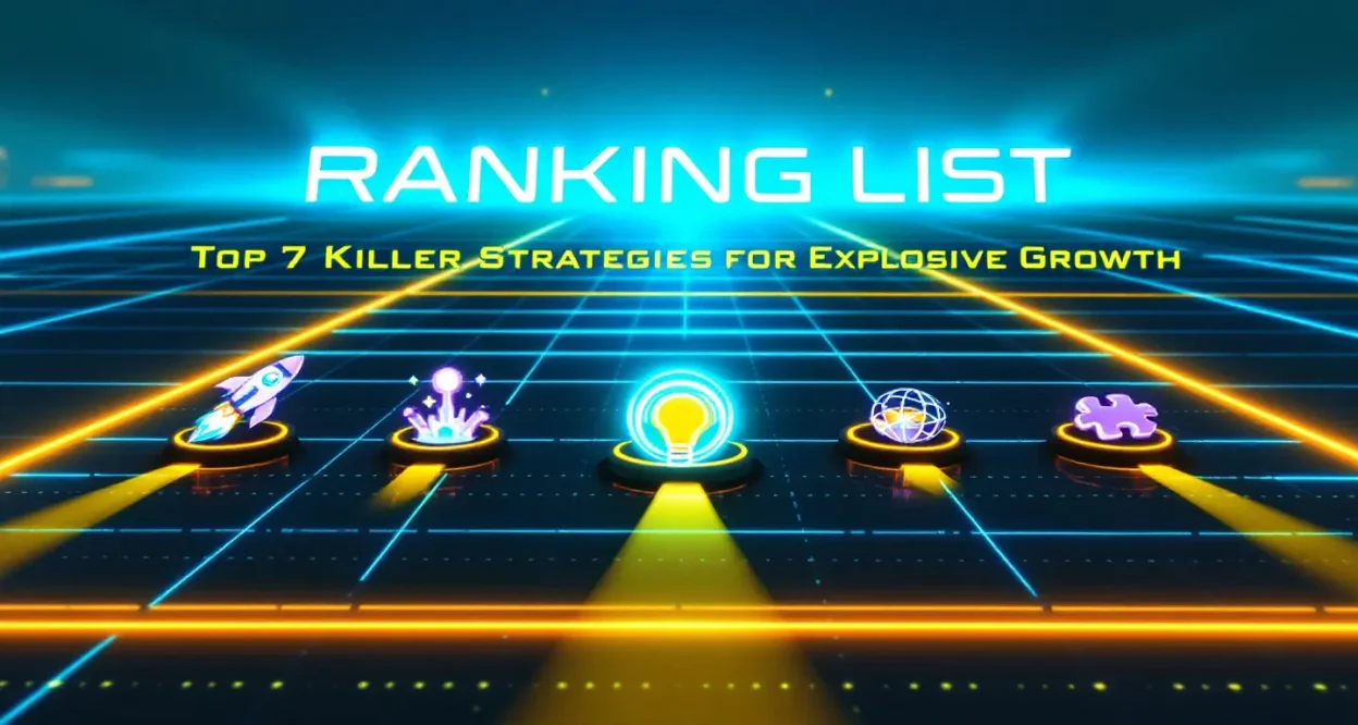 Ranking list illustration highlighting top strategies for growth