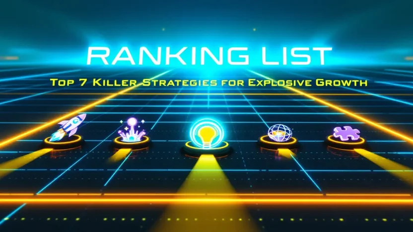 Ranking list illustration highlighting top strategies for growth