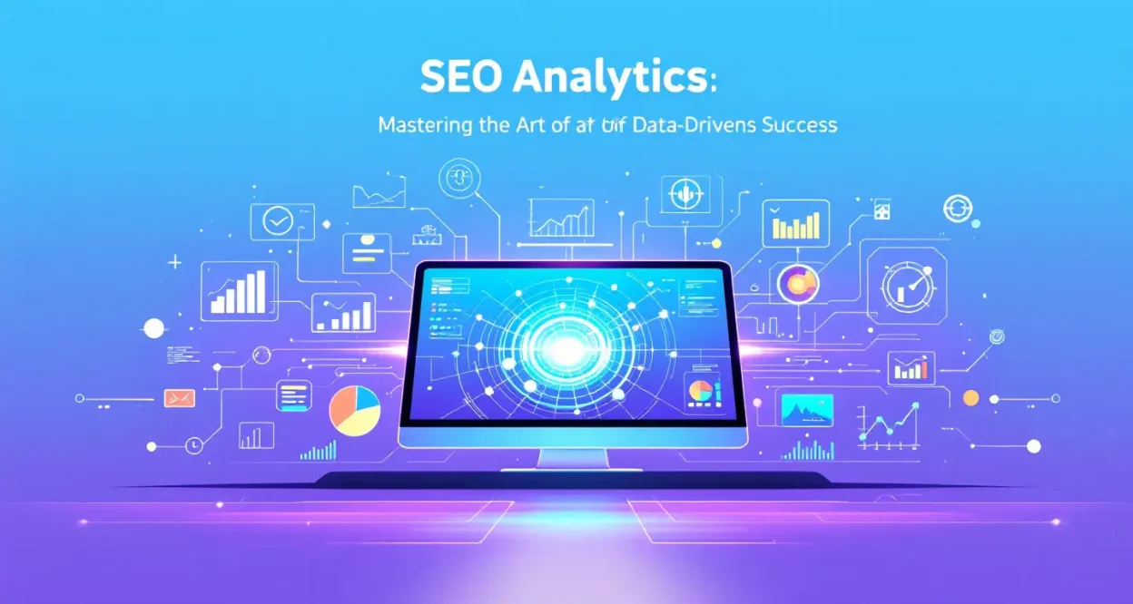 SEO Analytics illustration showing how-to guide concepts