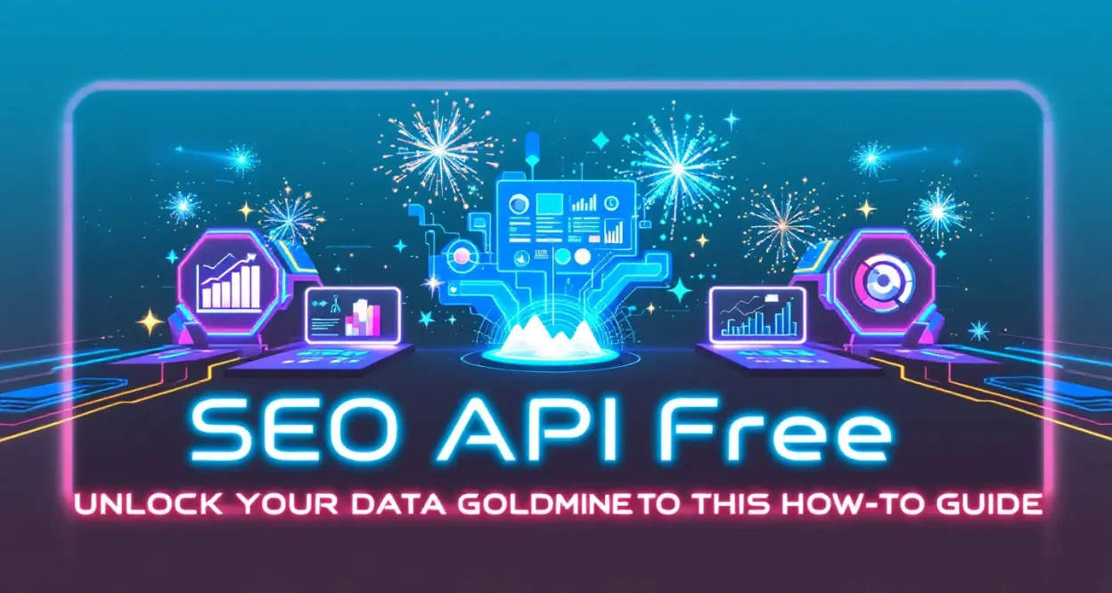 SEO API Free illustration showing data insights from APIs as discussed in the blog