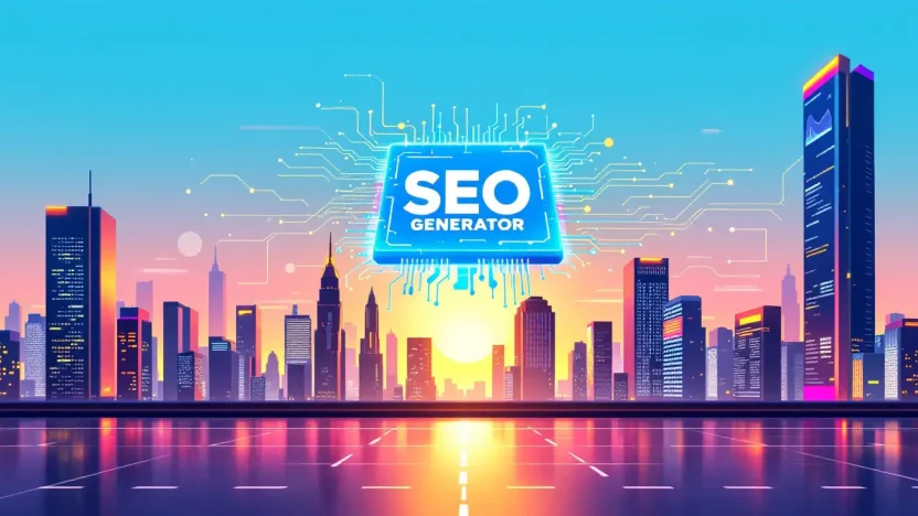 SEO Generator illustration showcasing optimization techniques covered in the guide