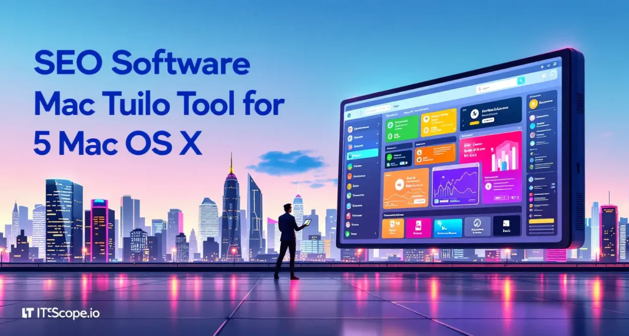 SEO software Mac OS X comparison illustration highlighting top 5 tools