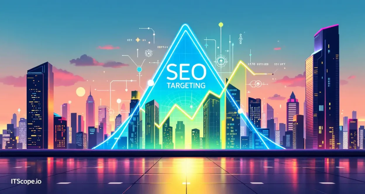 SEO Targeting illustration showing strategic concepts for precision in digital marketing.