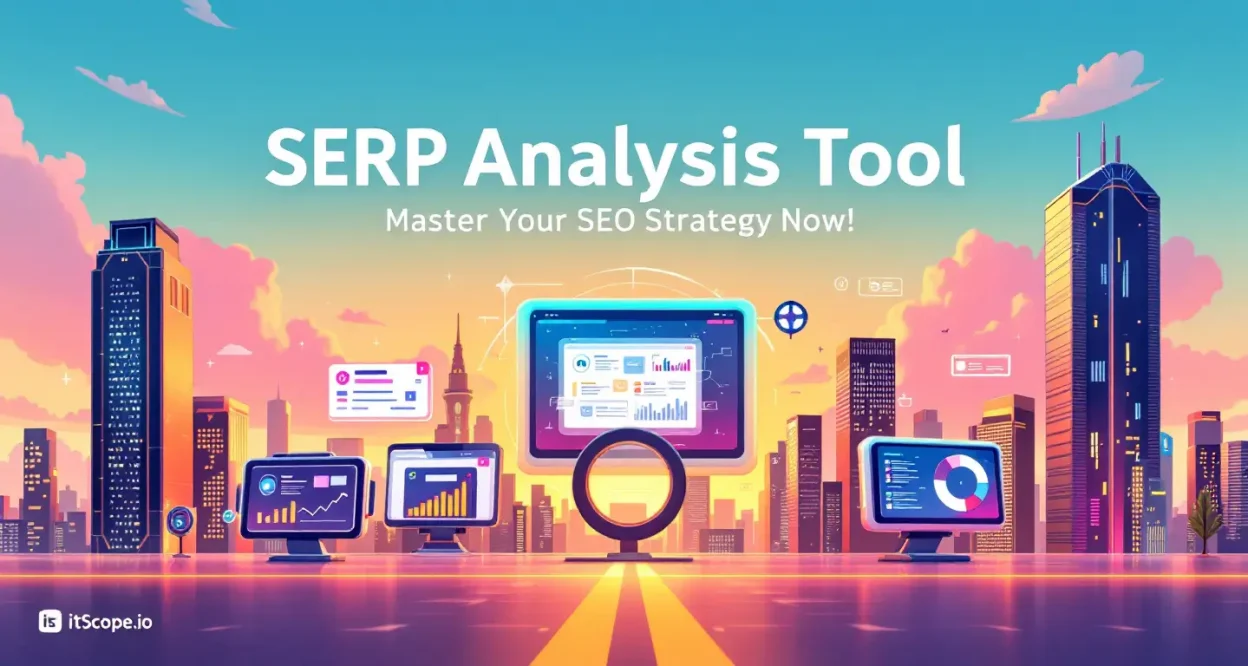 SERP Analysis Tool illustration depicting SEO strategy essentials