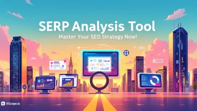 SERP Analysis Tool illustration depicting SEO strategy essentials