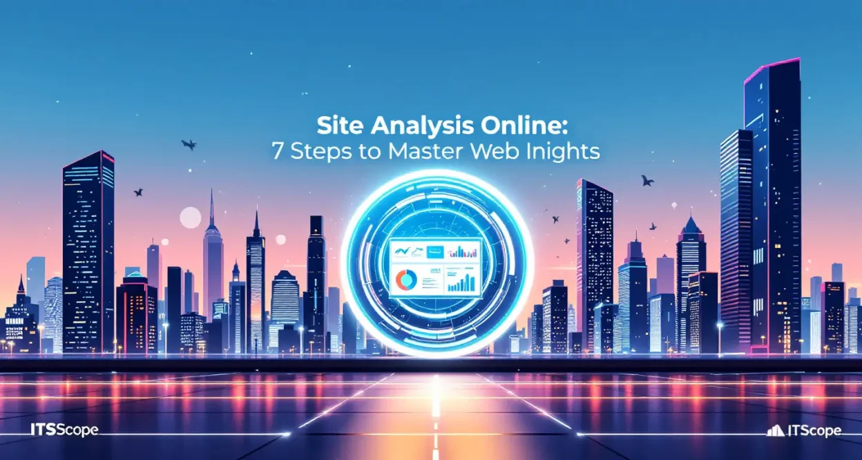 Site Analysis Online illustration showing web insights and analytics concepts