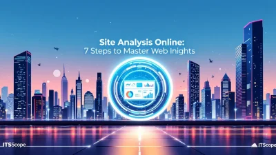 Site Analysis Online illustration showing web insights and analytics concepts