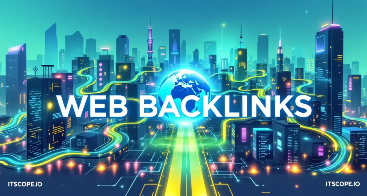 Web Backlink illustration depicting SEO strategies