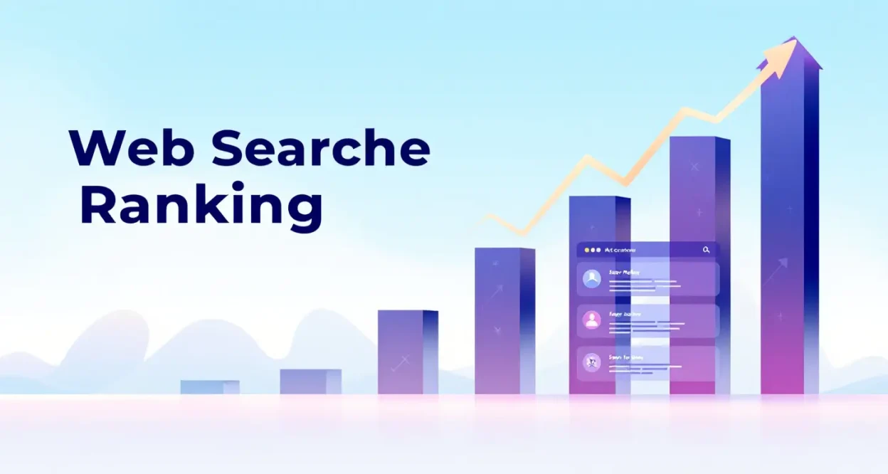 Web Search Engine Ranking guide illustration with key strategic concepts