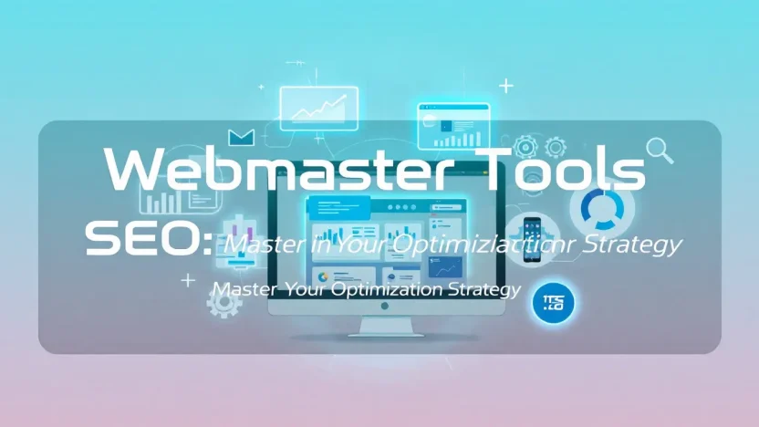 Webmaster Tools in SEO interface illustration showcasing key optimization techniques