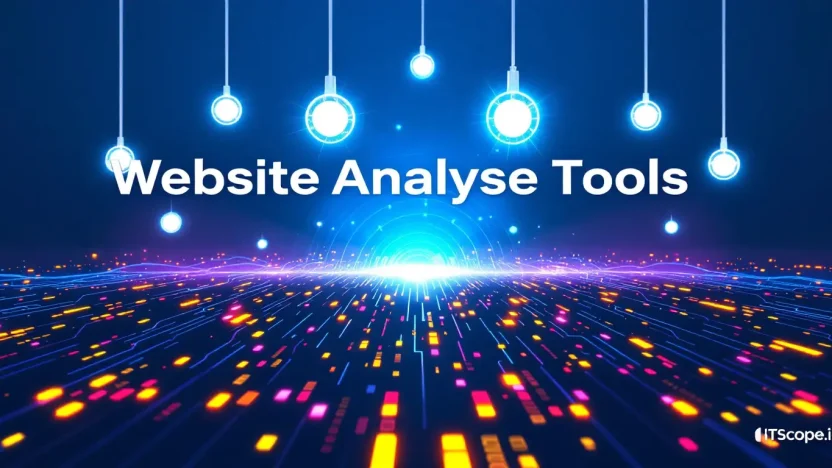 Website Analyse Tools illustration highlighting essential tools for web insights