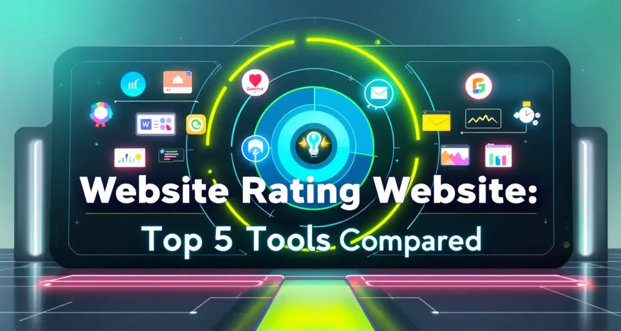 Website Rating Website comparison illustration showing top tools