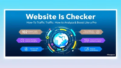 Website Traffic Checker infographic showing key analysis and boost strategies discussed in the guide